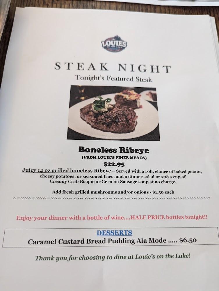 Louie's on the Lake Menu image 3